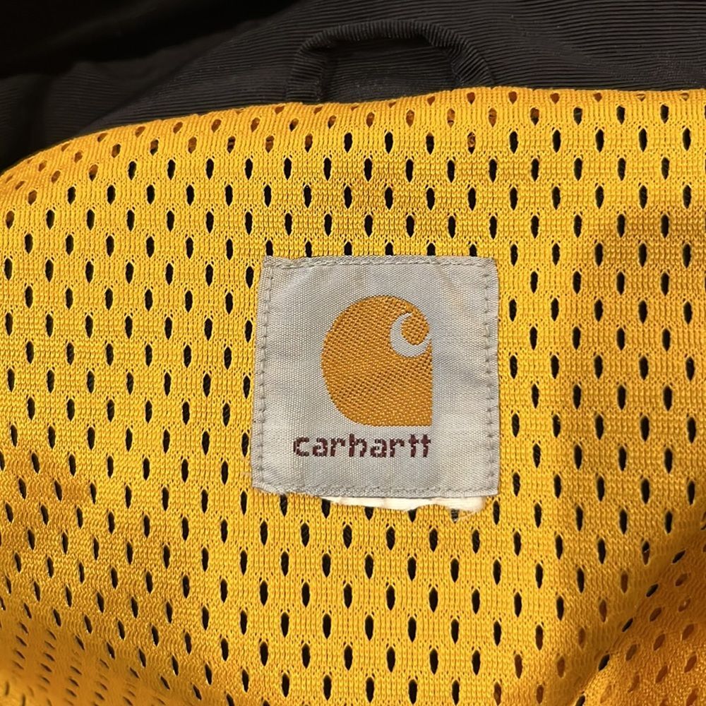 Carhartt Parka Coat Yellow and Black Heavy Cotton Mesh Lined Workwear - Picture 11 of 11